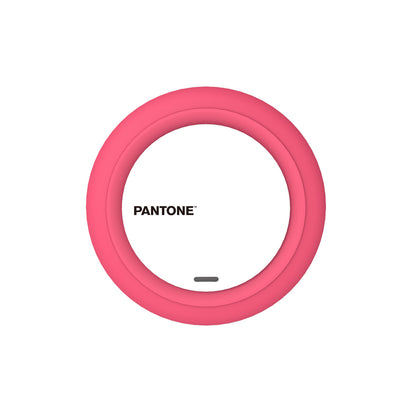 PANTONE QI Charger Kabellos Ladegerät pink | einfaches Aufladen ohne Kabel | Gesamtleistung  7,5 W | LED Ladeanzeige