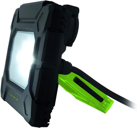 Luceco Hybrid Arbeitsleuchte 5000 Lumen 
5200 Lumen,  2 Steckdosen, Anschlusskabel 5m, 
Metallgehäuse