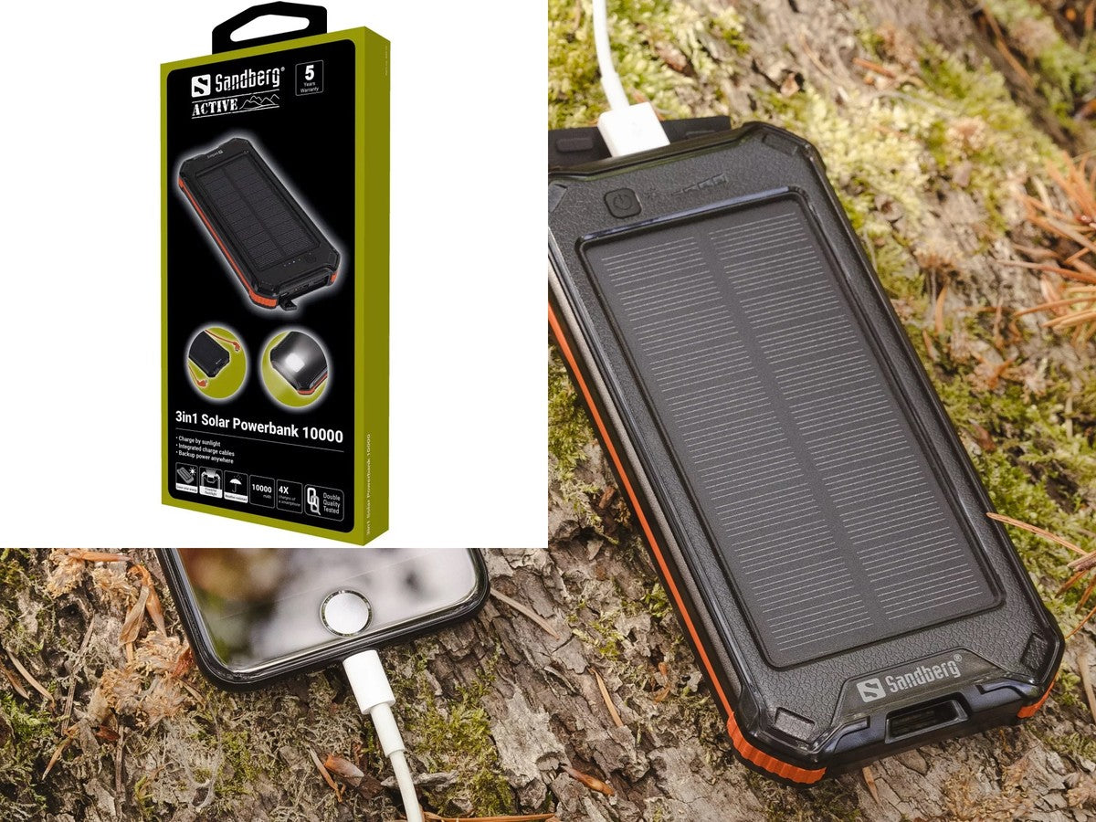 SANDBERG 3in1 Solar Powerbank 10000