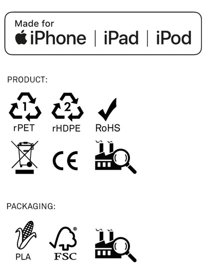 LE CORD Lightning cable 2m made of fishnet spiral