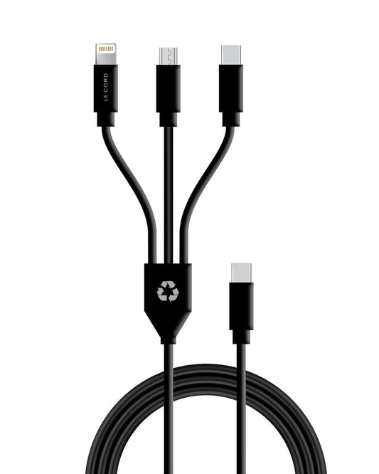 LE CORD 3in1 multicable USB-C made of recycled plastic