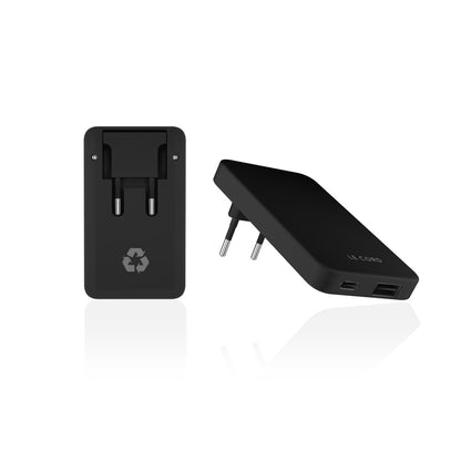 LE CORD ReCharger Faltbares Reise Ladegerät schwarz