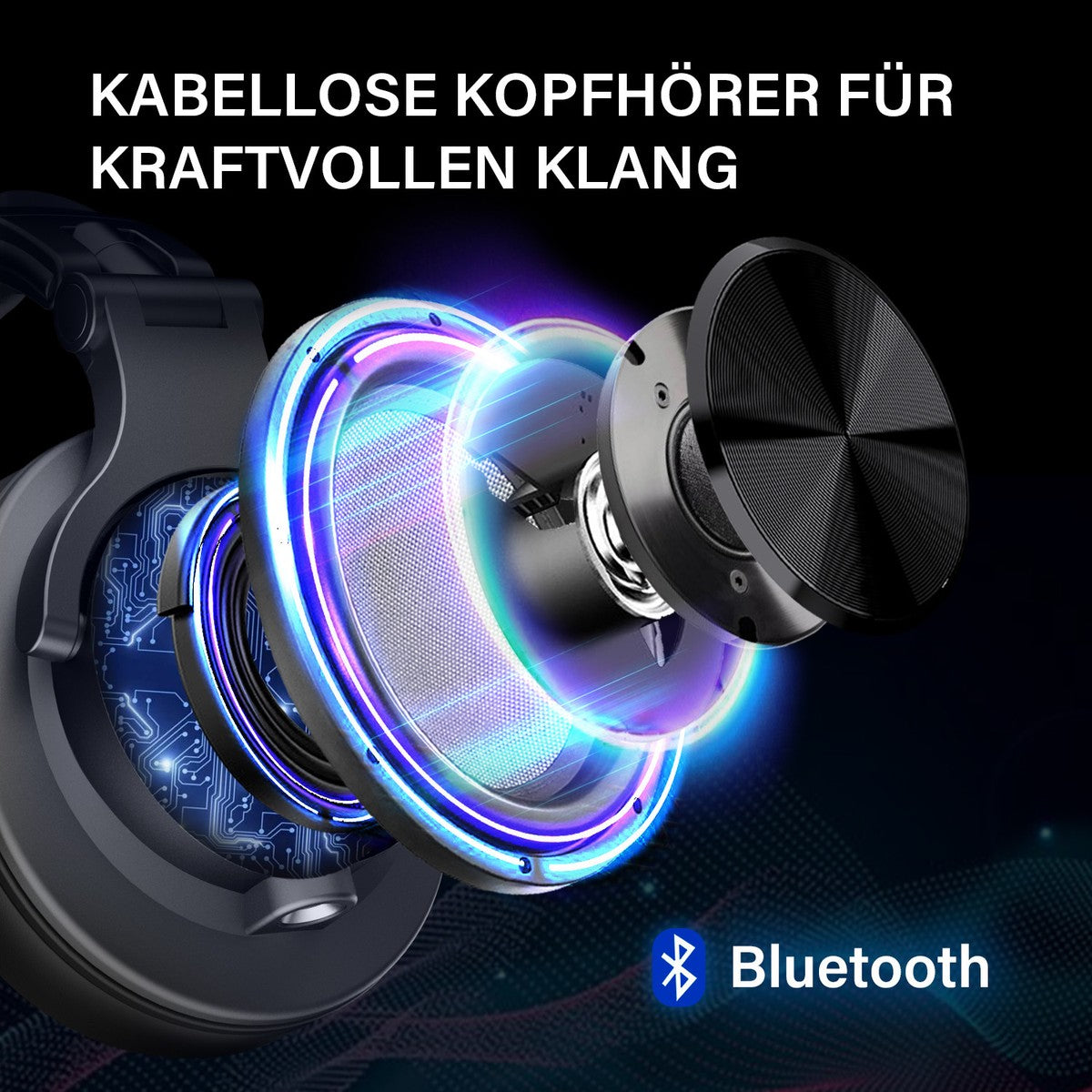 ONEODIO A70 Bluetooth Kopfhörer Schwarz