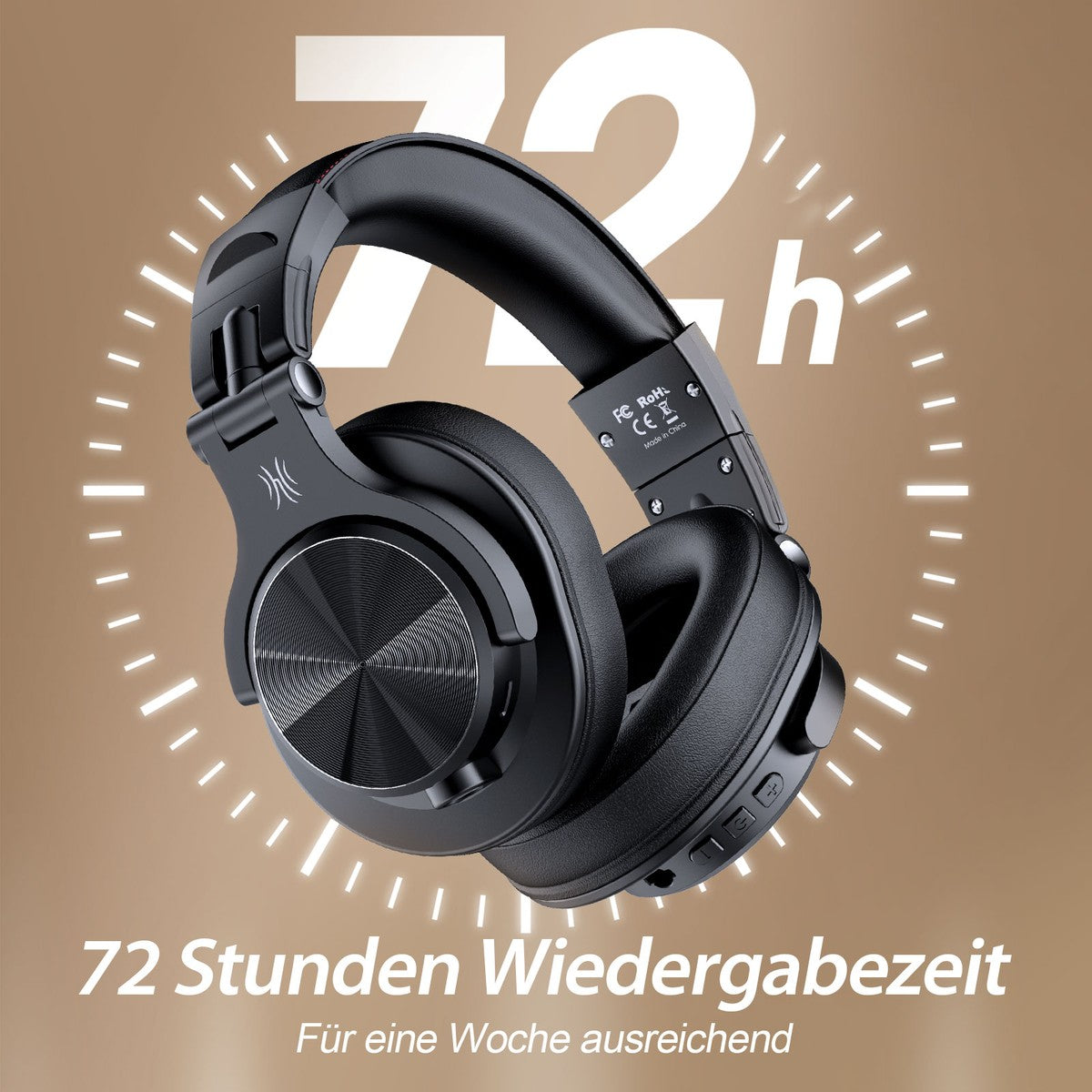 ONEODIO A70 Bluetooth Kopfhörer Schwarz