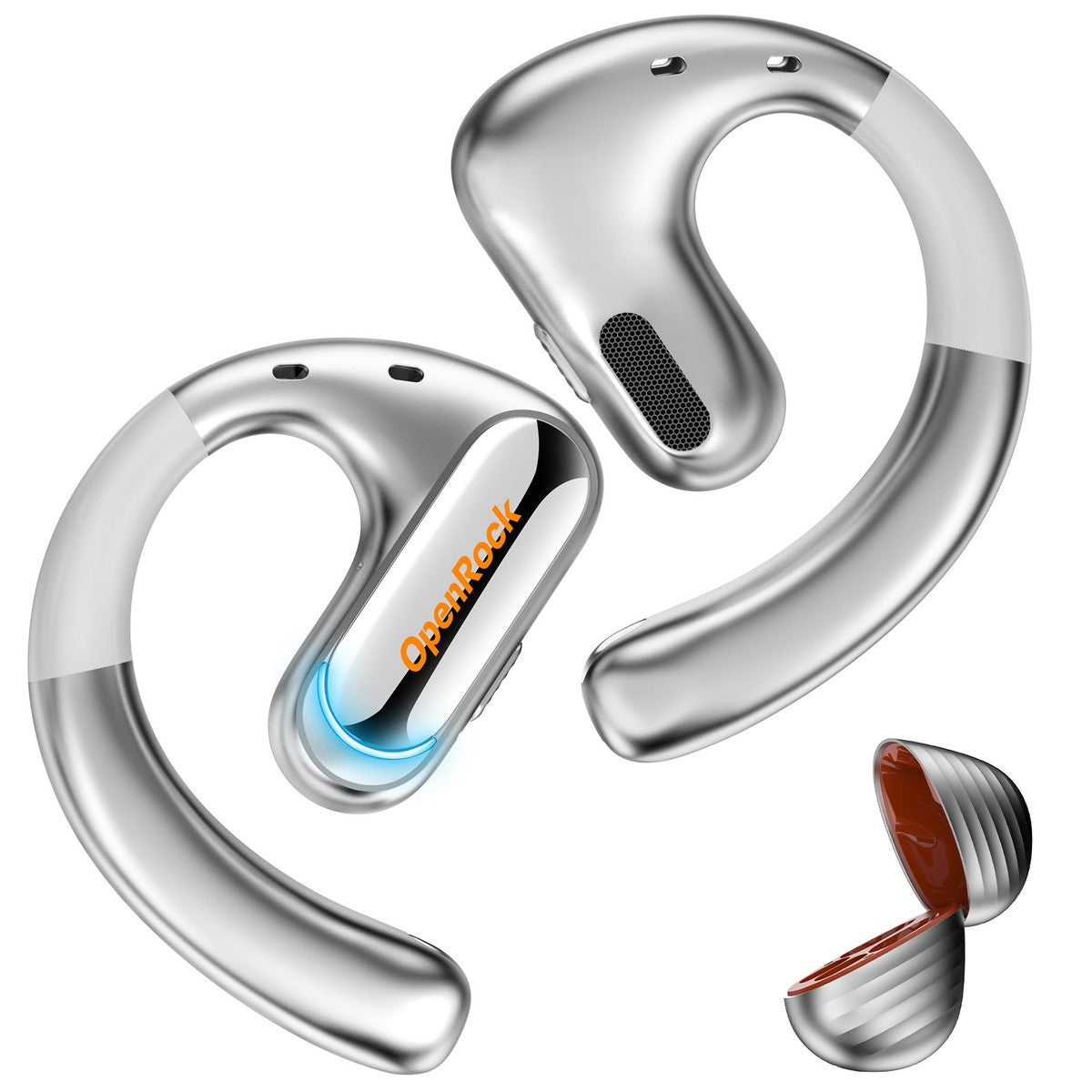 ONEODIO OpenRock Pro  Open Ear Kopfhörer silber