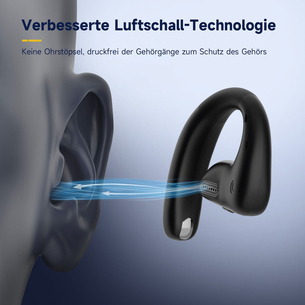 ONEODIO OpenRock Pro Open Ear Kopfhörer schwarz