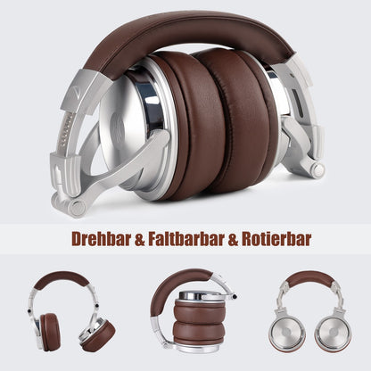 ONEODIO Pro40 Over Ear Kopfhörer Silber-Braun