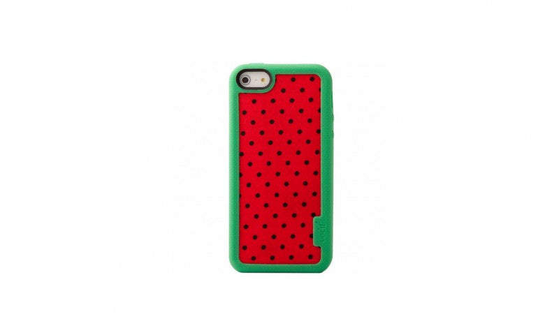 VACII iPhone5/5S Premium Hülle mit Echtstoff Rückseite - Watermelon