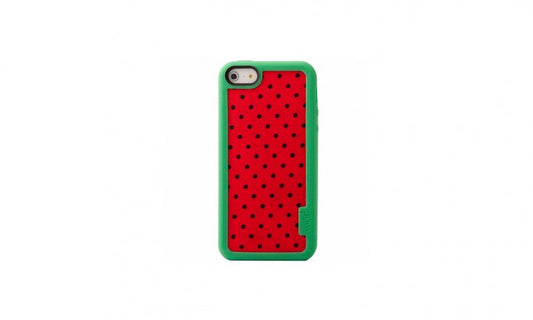 VACII iPhone5/5S Premium Hülle mit Echtstoff Rückseite - Watermelon