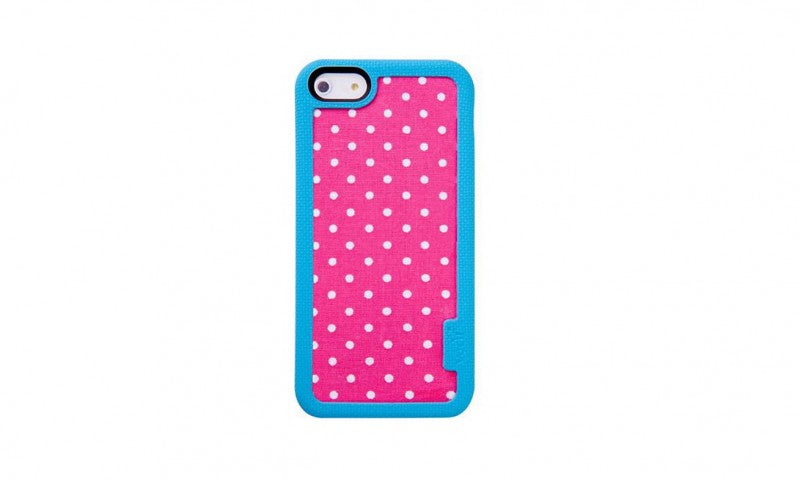 VACII iPhone5/5S Premium Hülle mit Echtstoff Rückseite - Cherry