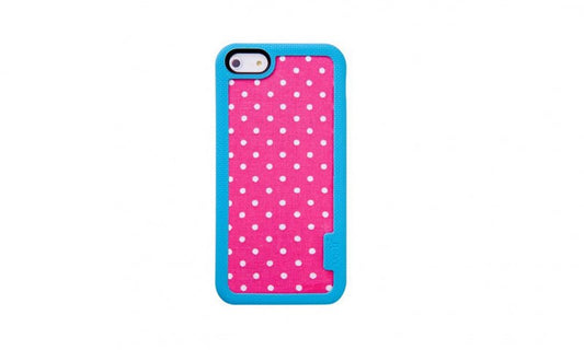 VACII iPhone5/5S Premium Hülle mit Echtstoff Rückseite - Cherry