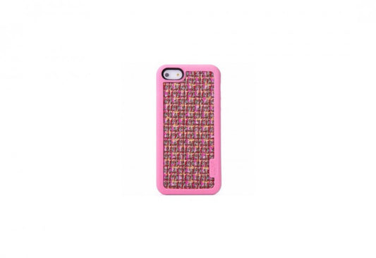 VACII iPhone5/5S Premium Hülle mit Echtstoff Rückseite - Couture Pink