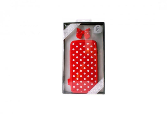 VACII 12,7cm (5 Zoll) Universal Geschenkset Sleeve mit Echtstoff Rückseite und BowTie - PopRed