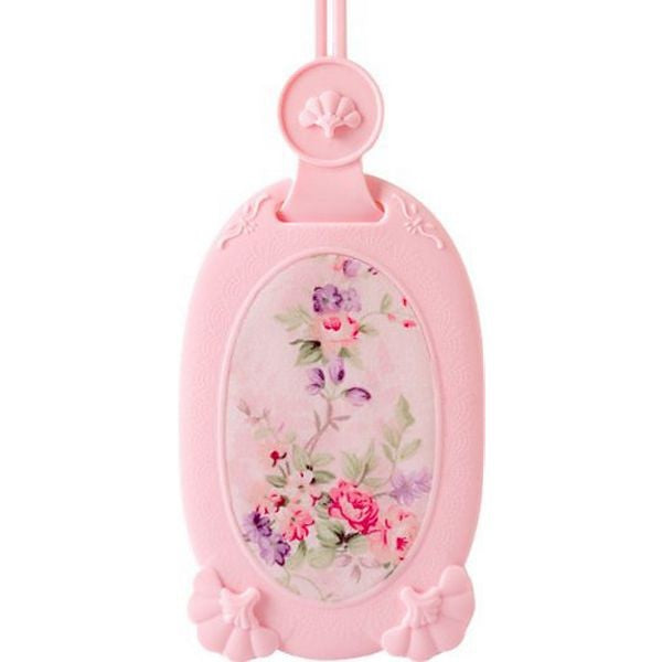 VACII Designer Kofferschild mit Echtstoff - Rococo Pink