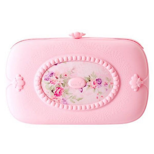 VACII Designer Universal Silikon Clutch mit Echtstoff - Rococo Pink