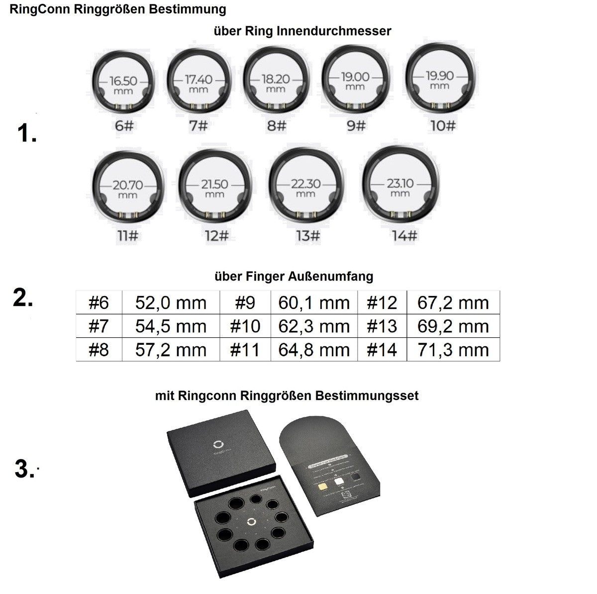 RINGCONN Smarter Ring schwarz