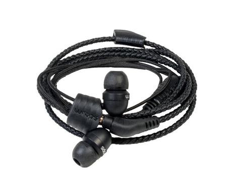 wraps Armband aus Kunstleder in-ear Kopfhörer schwarz