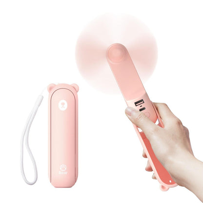 JISULIFE F8 Mini Handventilator 3-in-1 Rosa