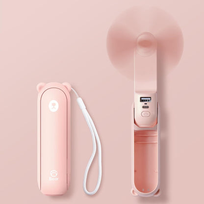 JISULIFE F8 Mini Handventilator 3-in-1 Rosa