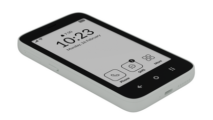 MUDITA Kompakt Smartphone E Ink Display Weiss