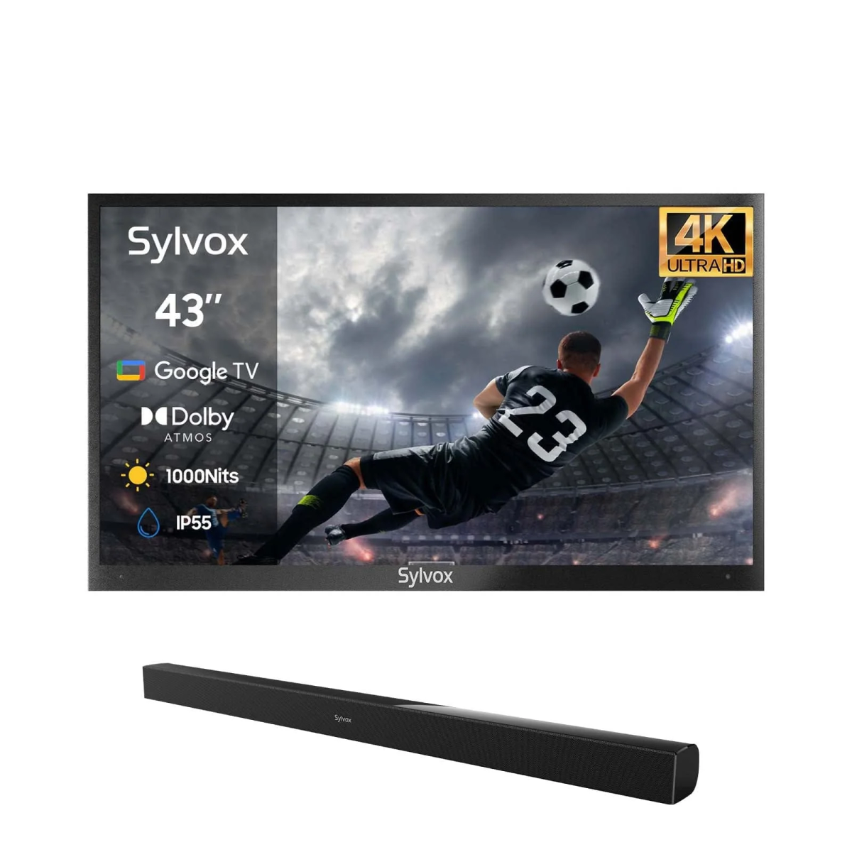 SYLVOX 109 cm / 43´´ Teilsonne Outdoor Google TV