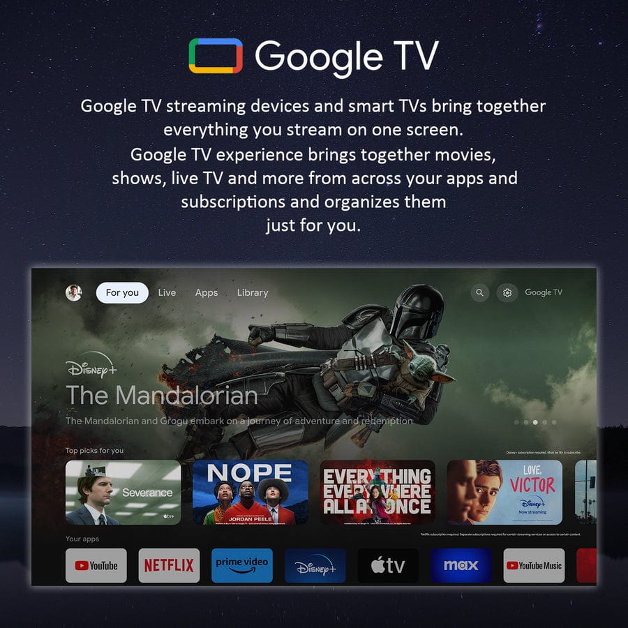 SYLVOX 165 cm / 65´´ Teilsonne Outdoor Google TV
