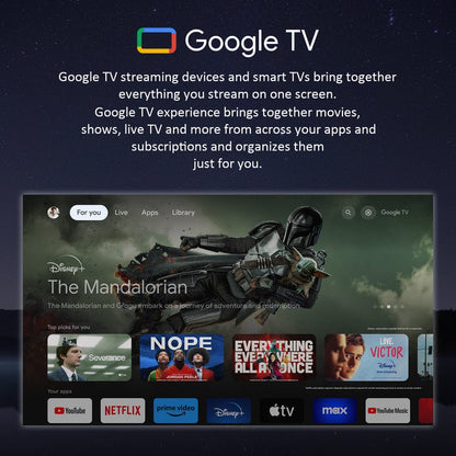SYLVOX 165 cm / 65´´ Teilsonne Outdoor Google TV