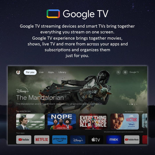 SYLVOX 165 cm / 65´´ Teilsonne Outdoor Google TV