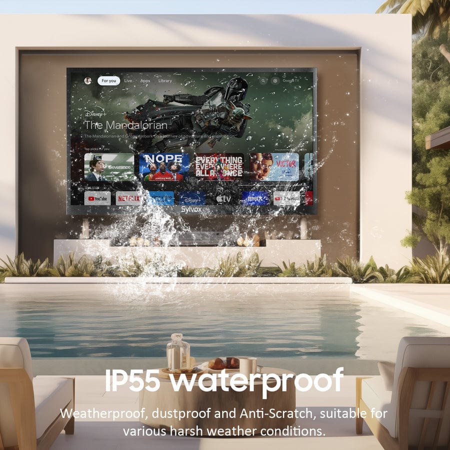 SYLVOX 165 cm / 65´´ Teilsonne Outdoor Google TV