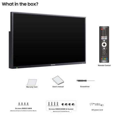 SYLVOX 190 cm / 75´´ Teilsonne Outdoor Google TV