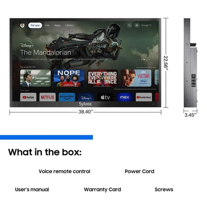 SYLVOX 109 cm / 43´´ Teilsonne Outdoor Google QLED