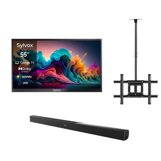 SYLVOX 140 cm / 55´´ Teilsonne Outdoor Google QLED