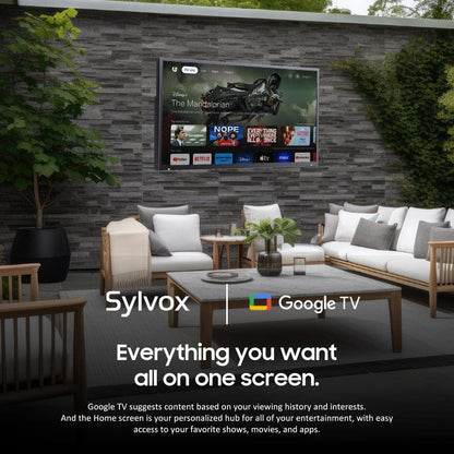 SYLVOX 165 cm / 65´´ Teilsonne Outdoor Google QLED