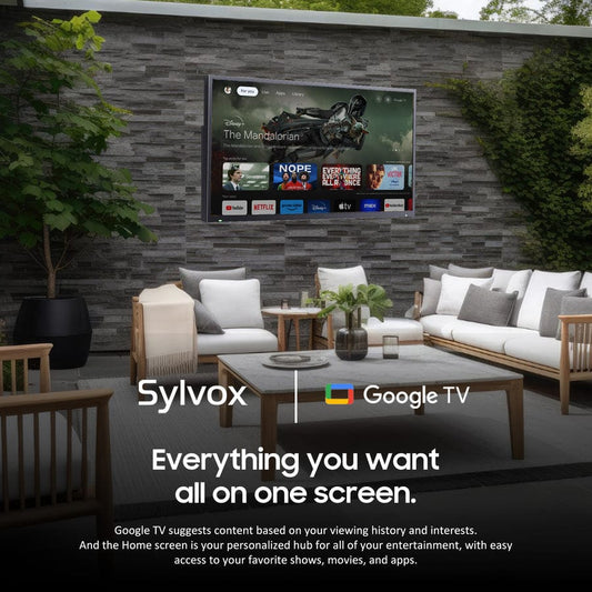 SYLVOX 165 cm / 65´´ Teilsonne Outdoor Google QLED