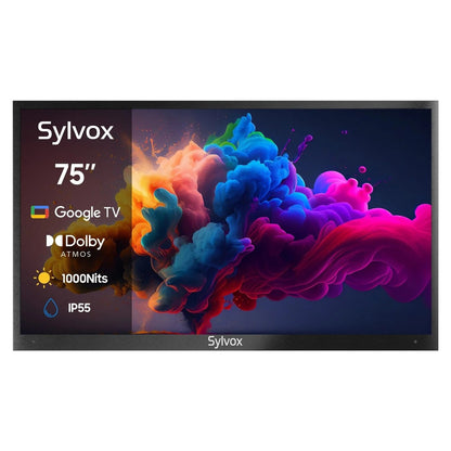 SYLVOX 190 cm / 75´´ Teilsonne Outdoor Google QLED