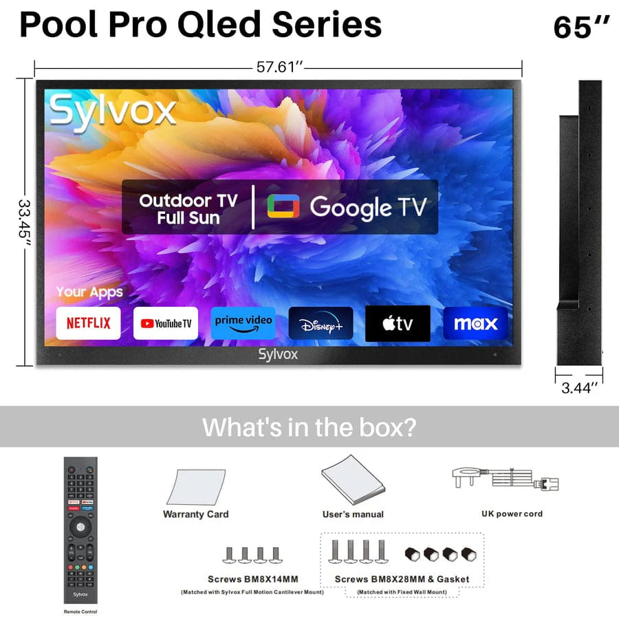 SYLVOX 165 cm / 65´´ Volle Sonne Outdoor Google QL