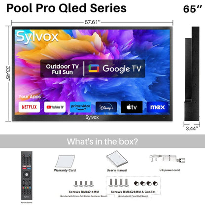 SYLVOX 165 cm / 65´´ Volle Sonne Outdoor Google QL