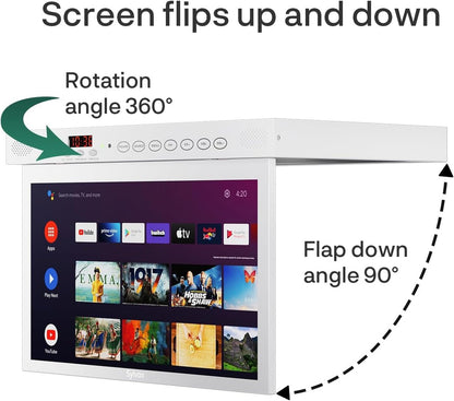 SYLVOX 40 cm / 15.6´´ Unterbau Küchen-TV Weiß