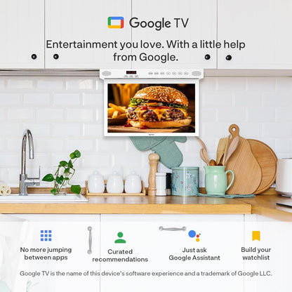 SYLVOX 40 cm / 15.6´´ Unterbau Küchen-TV Weiß