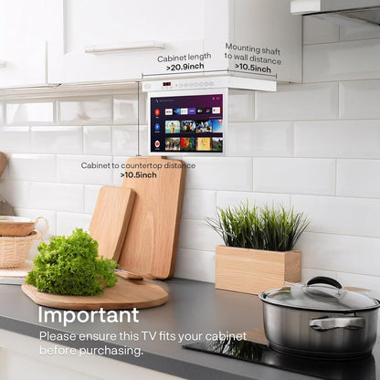 SYLVOX 40 cm / 15.6´´ Unterbau Küchen-TV Weiß