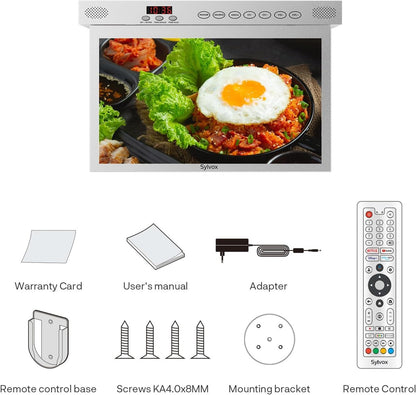 SYLVOX 40 cm / 15.6´´ Unterbau Küchen-TV Silber