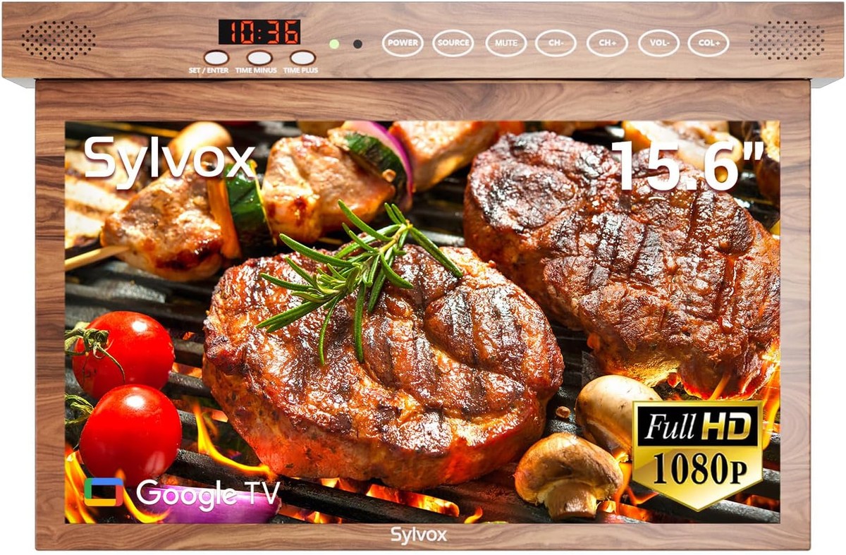 SYLVOX 40 cm / 15.6´´ Unterbau Küchen-TV Holz