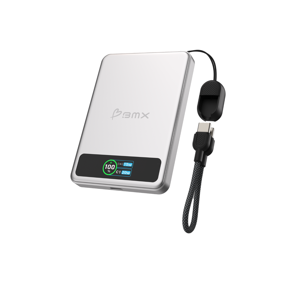 BMX SolidSafe 5K Solid-State Magnet Powerbank Silb