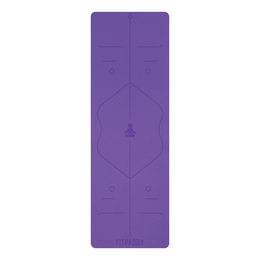 FITPADDY Eco TPE Yogamatte 6 mm Violett