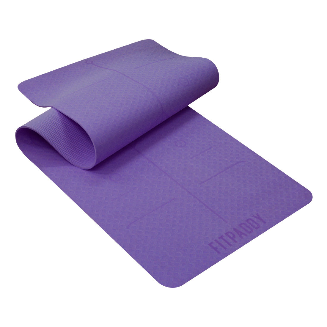 FITPADDY Eco TPE Yogamatte 6 mm Violett