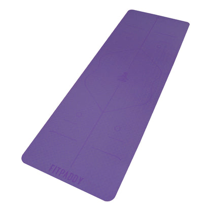 FITPADDY Eco TPE Yogamatte 6 mm Violett