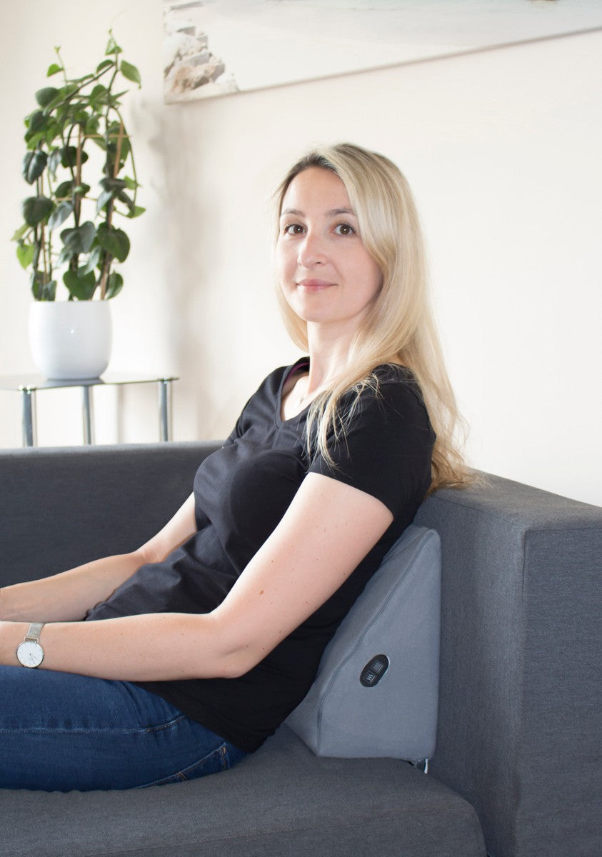 HYDAS Trapezkissen Wärme- und Massagefunktion grau