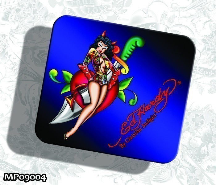 Ed Hardy Mousepad Pin up Girl MP09004 black/blue