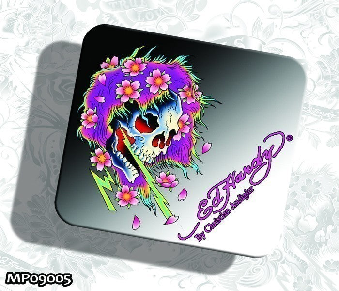 Ed Hardy Mousepad Flower Skeleton MP09005 grey