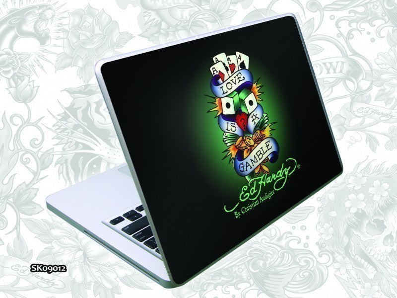 Ed Hardy Notebook Skin Love is a gamble SK09012 green